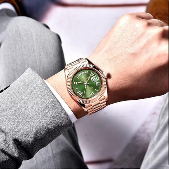 NEW Day Date - Pagani 1752 Rose Gold and Green Automatic Watch - 38mm unisex - Picture 2 of 3